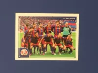[Panini] 2011-2012 Плакат Лиги чемпионов Плакат Барселона Семейный портрет Месси Билия и т. Д.