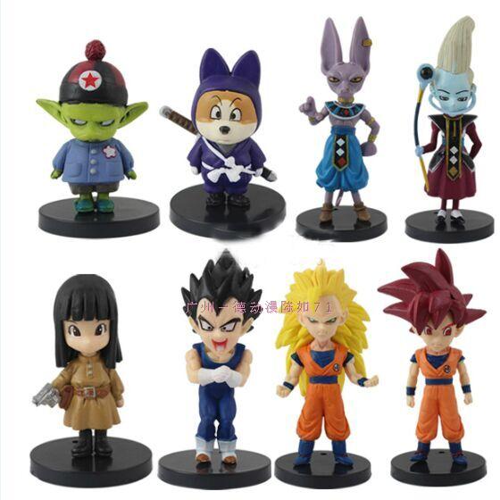 Q Version Monkey King 1 Generation 8 WCF GodsDragon Ball Garage Kit War damaged version Super Saiya Sun WuKong Begita Bick Piccolo Felisa Model