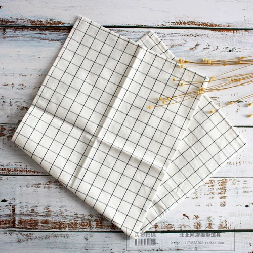 Белая маленькая сеть салфетка с северным стилем фотосъемка с блюдами подушка питания сухой товары выпечка фоновая ткань подушка