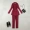 Kích thước lớn của phụ nữ 18 mùa xuân mới rượu vang đỏ Slim đôi ngực dài phù hợp với + 9 điểm thẳng quần phù hợp với phù hợp với áo kiểu nữ