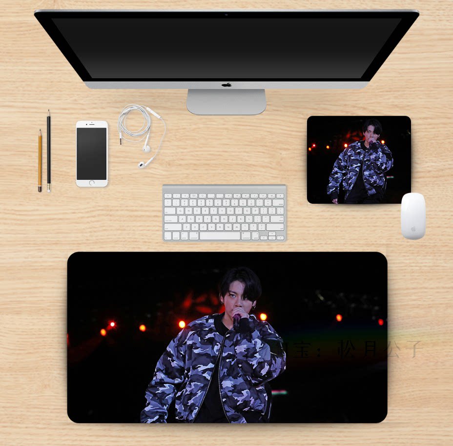 BTS Bulletproof Youth Tuan Tian Yiguo Shop Cushion Mouse Guts Super Large Desk Case Custom Customized Keyboard Jungkook
