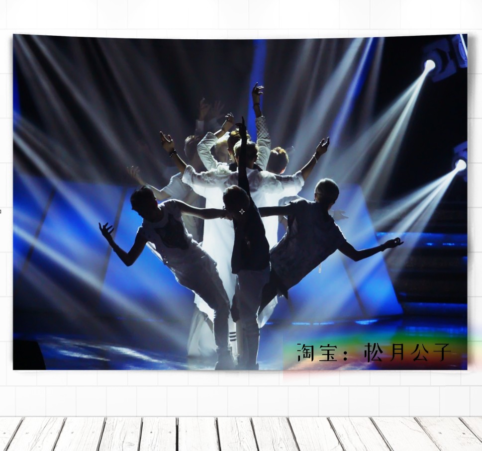 Sunflower YellowEXO Park canlie Bian Boxian Wu Shixun Zhang Yixing Kris Hanging cloth Wall cloth Tapestry dormitory Background cloth decorate