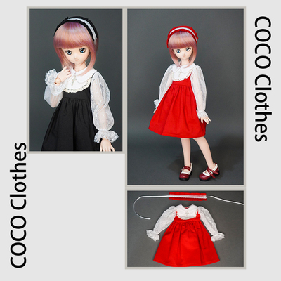 taobao agent [COCO] BJD DD three -pointers, 3 points, four points 4 points, 4 points, 4 points, 4 points, 4 points, baby clothes daily casual red black skirt customized