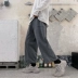 Zijun Quần nam mùa xuân và mùa thu Quần nam Hàn Quốc Quần dài hợp thời trang Quần âu đen Quần thể thao màu đen Quần mùa thu - Crop Jeans Crop Jeans