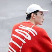 NOTHOMME Triều thương hiệu in ấn phiên bản lỏng lẻo cardigan áo len knit fir coat Pháp đỏ nam giới và phụ nữ vài mô hình phong cách Hàn Quốc