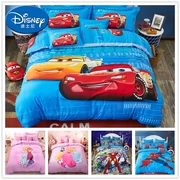 phong cách phim hoạt hình Disney Marvel ba mảnh gia đình chăn lanh giường trẻ em bốn Lightning McQueen đông lạnh - Bộ đồ giường trẻ em