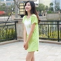 Cô gái mùa hè bông Hàn Quốc nightdress sinh viên công chúa gió phim hoạt hình ngắn tay áo nightdress có thể mặc ngọt ngào tươi ăn mặc bộ đồ thể thao nữ