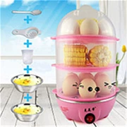 Sữa nóng nồi trứng 3 lớp đa chức năng khung thép không gỉ sưởi ấm trứng hấp trứng pasta hấp tự động bảo vệ tắt nguồn - Nồi trứng