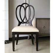 Cửa hàng vật lý ghế ăn Mỹ tùy chỉnh đồ gỗ đơn giản khung gỗ rắn viết ghế ghế cuốn sách ghế bành ăn phân - Đồ nội thất thiết kế