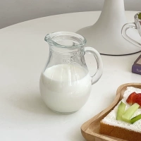 Ешьте яйцо прозрачное стекло маленькое молочное горшок милый молочный чашка чашка чашка для еды кофейный партнер салат чашка соуса