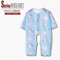 Quần áo sơ sinh mùa hè cotton lụa điều hòa không khí áo sơ mi quần áo bé mùa hè dresses đồ ngủ phần mỏng bé onesies dài tay áo shop quần áo trẻ em gần đây