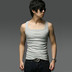 Mùa hè người đàn ông mới chặt đáy đáy cotton vest cơ thể mồ hôi thấm vuông cổ áo vest thoáng khí thể hình Hàn Quốc phiên bản của vest Lót