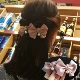 Phụ kiện tóc Handmade Màu đen Rắn màu Ribbon Big Bow Hair Clip Long Tua Big Ribbon Corsage Mũ cổ tích - Phụ kiện tóc