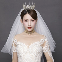 Золотая корона, ювелирное украшение, свадебное платье для невесты, аксессуар для волос, европейский стиль, простой крой