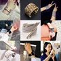 Phiên bản Hàn Quốc của vòng tay cá tính nữ đơn giản vòng đeo tay châu Âu và Mỹ Hàn Quốc retro phóng đại mở rộng vòng đeo tay nữ phụ kiện trang sức vòng tay tinh lâm