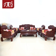 Sofa gỗ hồng mộc Châu Phi mười một bộ đồ nội thất bằng gỗ gụ Ming và Qing phong cách cổ điển kết hợp sofa gỗ rắn lên ngôi - Bộ đồ nội thất