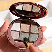 Gấu 6 màu kim cương ngọc trai sáng bóng eyeshadow nhấp nháy để mặt đất màu hun khói trang điểm nude trang điểm bóng mắt khay trang điểm đĩa bảng mắt 3ce