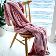 Nordic đơn giản chân rắn màu chăn che mất ins chăn nhỏ ghế bành thường lười biếng bìa nap chăn chăn vào mùa đông - Ném / Chăn