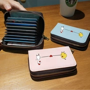 In thẻ con gà con dễ thương gói thẻ một phiên bản tiếng Hàn của phong cách Harajuku thẻ tình yêu clip mini ví