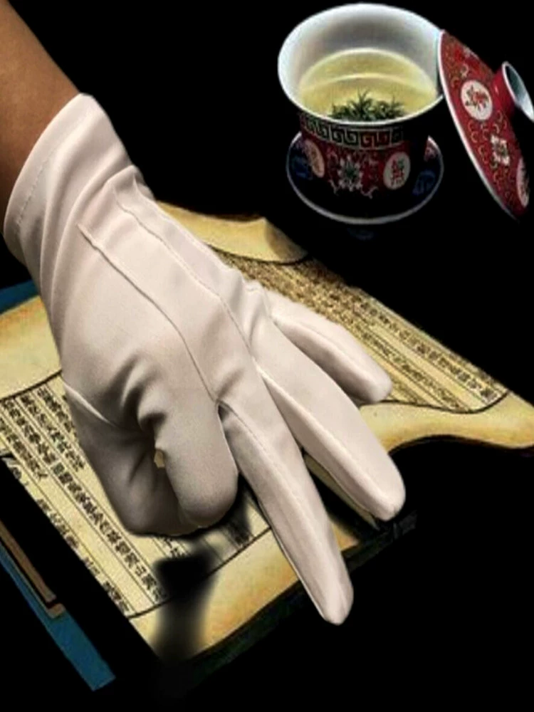 Xinghaida găng tay ba gân polyacrylic dày màu trắng nylon đánh giá công việc găng tay bảo hộ quân sự cho nam và nữ bao tay bảo hộ 