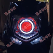Yamaha vẫn cổ áo sửa đổi Q5 đôi ống kính ánh sáng đôi mắt thiên thần đèn xenon mắt thiên thần xe gắn máy đèn pha lắp ráp