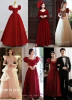 Вечернее платье для невесты, длинное приталенное платье подружки невесты, коллекция 2023, в корейском стиле