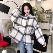 Áo khoác kẻ sọc đầu thu sang trọng cho nữ sinh viên 2018 phiên bản Hàn Quốc mới của phần dài áo rộng tay áo dài tay
