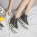 品 高 2018 Giày nữ mới skr triều giày phong cách Harajuku phiên bản Hàn Quốc ulzzang giày vải solo Plimsolls