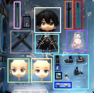 taobao agent The Japanese version of the GSC Sword Art Online Kirito Kirito and the human clay accessories emoticons replace the props to divide the corpse group