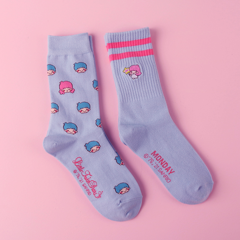 Gemini 2 Double PackMINISO MINISO sanrio  week Stockings 2 Double pack Cartoon lovely Socks ventilation Cinnamoroll  JK socks