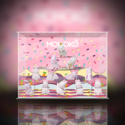 taobao agent [Can't move] LonePine cheese, touch rabbit MOMOKO play doll dedicated display box