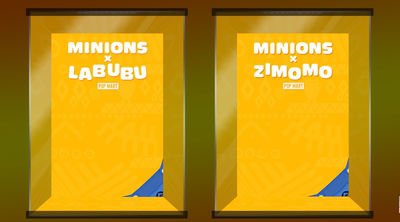 taobao agent 【Move】Bubble Mart MINIONS & Zimomo Little Yellow Cooperative Hand -Office Show Show