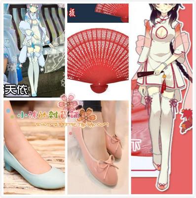 taobao agent VC genuine Fengxue Lianzhi series Luotian Yilezheng cosplay shoes fan folding fan props