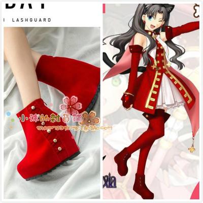 taobao agent Fate/Hollow Ataraxia Tosaka Sakura concept dress cos shoes boots boots