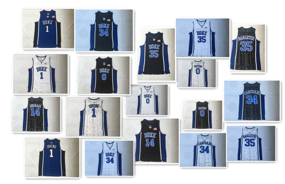 NCAA Ciri Irly Alan Alan British Bagel Carter Carter Blue Devils University E Embroidery Basketball Uniform