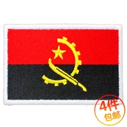 Angola cờ armband dán vải thêu dán nhãn dán chương Velcro thêu chương epaulettes có thể được tùy chỉnh