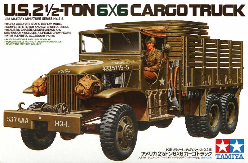 35218 U.S. GMC 2.5 ton 6X6 Cargo Truck Tamiya 1:35 plastic model kit | eBay