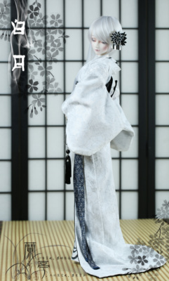 taobao agent | → Lan Ting ← | BJD/SD baby coat BJD kimono kimono kimono kimono and black and white sleeve kimonos