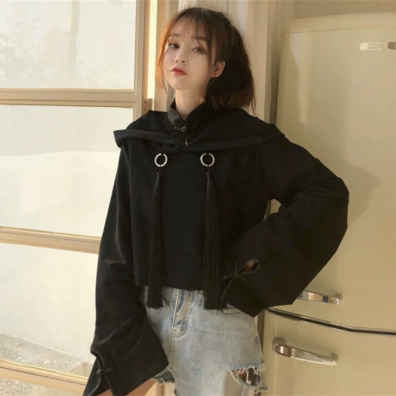 Tide, short autumn sweatshirt, spring thin jacket, 2023 collection, oversize