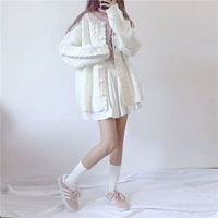 Mùa thu và mùa đông phụ nữ Hàn Quốc phiên bản của hoang dã rỗng xoắn lỏng đan áo len dài tay chiếc áo đan len ngọt ngào ít tươi thời trang áo kiểu