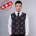 100% lụa lụa chần vest vest nam dày lụa ấm lụa in bông handmade lụa bông quần áo Áo vest cotton