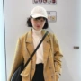 SUPERSCAPE Suobao retro lỏng kẻ sọc ngắn phù hợp với của phụ nữ hàng duy nhất màu vàng kẻ sọc áo khoác mẫu áo khoác đẹp