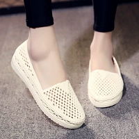 Hàn quốc phiên bản của dép nhựa nữ mùa hè mới y tá làm việc giày Bao Đầu giày trắng giày bãi biển tổ rỗng giày rỗng bitis sandal nữ