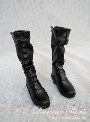 taobao agent 3 points DD BJD SD doll shoes boots boots irregular crease black high heels 1/3 women's models