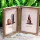 Двойная картинная рамка темного дерева (2 фото на одну сторону)