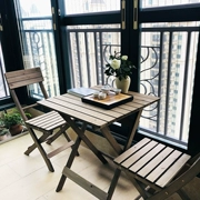 Bàn ghế nhỏ ban công, một bàn và hai ghế, bộ quầy hàng di động, kết hợp bàn ghế không cần lắp đặt, bàn nhỏ và bàn cà phê để hoa