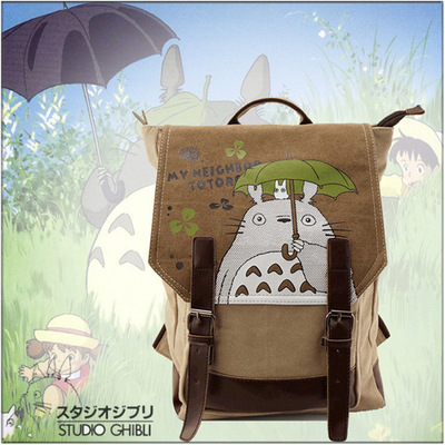 taobao agent Hayao Miyazaki Totoro Schoolbags Bags Totoro TOTORO canvas Backpack Backpack Doro Student Casual Package
