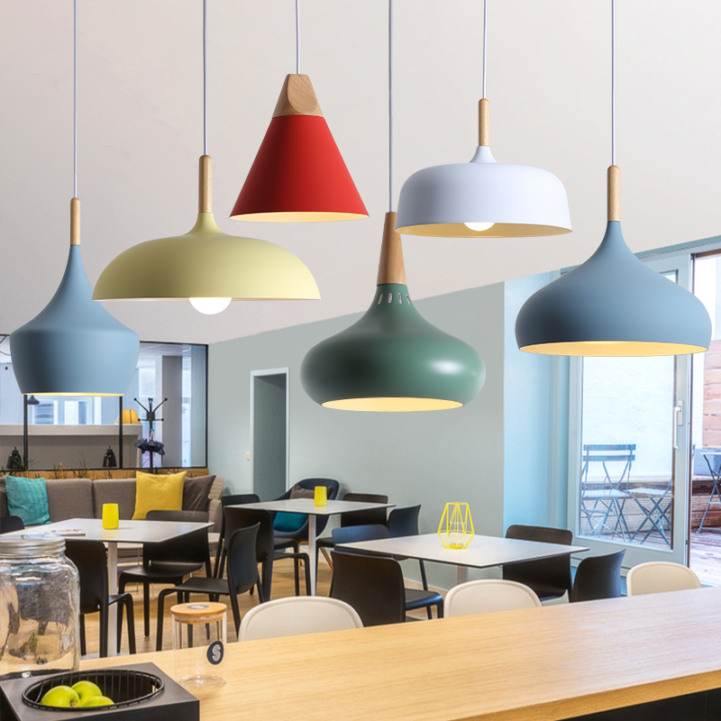 ins超火北欧吊灯创意个性卧室餐厅咖啡厅现代马卡龙走廊过道灯具 