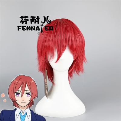taobao agent Findeier Love Live Ximuye Shinji sexy men's face mixed red short straight straight cos wigs