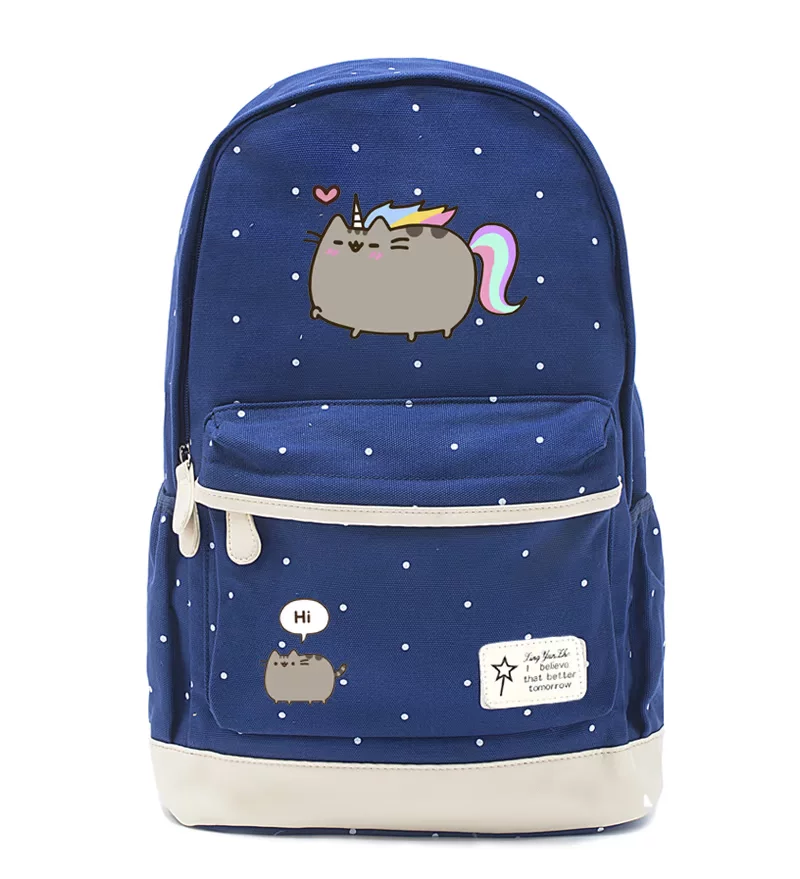 Рюкзак Pusheen для начальной и средней школы, милый принт кота, 30×15×13,75 см